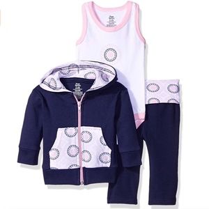 MEW Adorable Yoga Hoodie, Bodysuit, and Pants Size 18-24 Months (3 Piece Set)